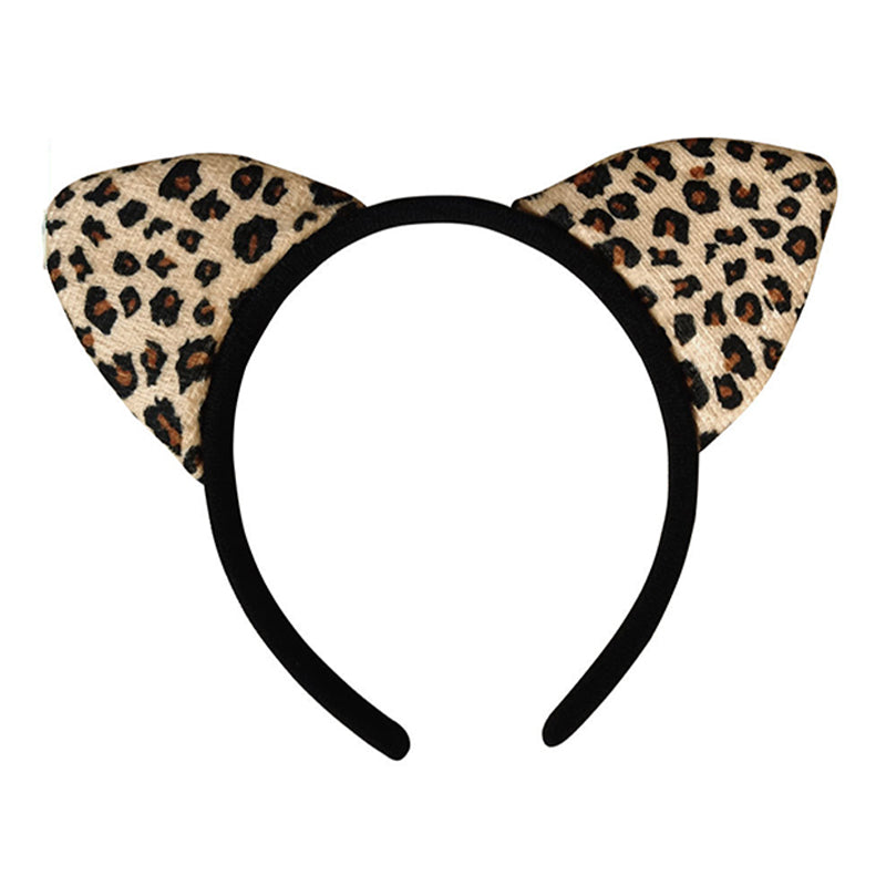 Headband avec oreilles de chat léopard