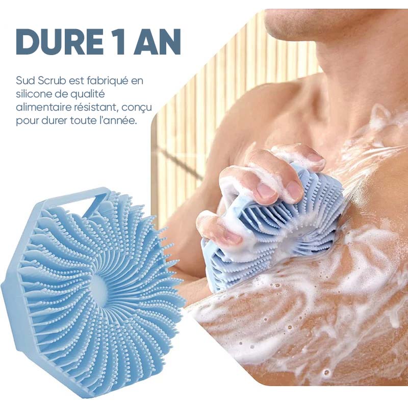 Brosse corporelle en silicone antimicrobienne pour la douche