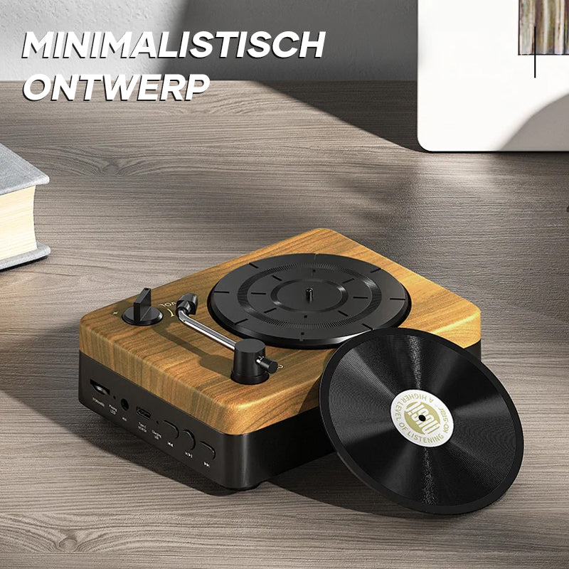 Retro houten bluetooth speaker