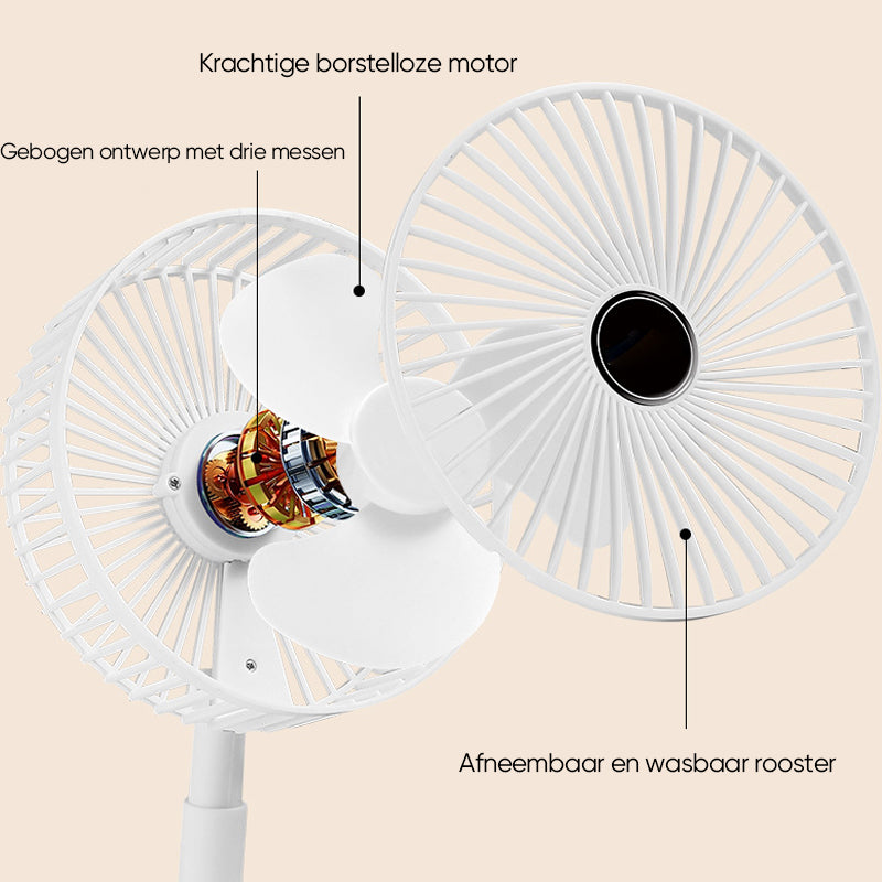 Telescopische opvouwbare ventilator