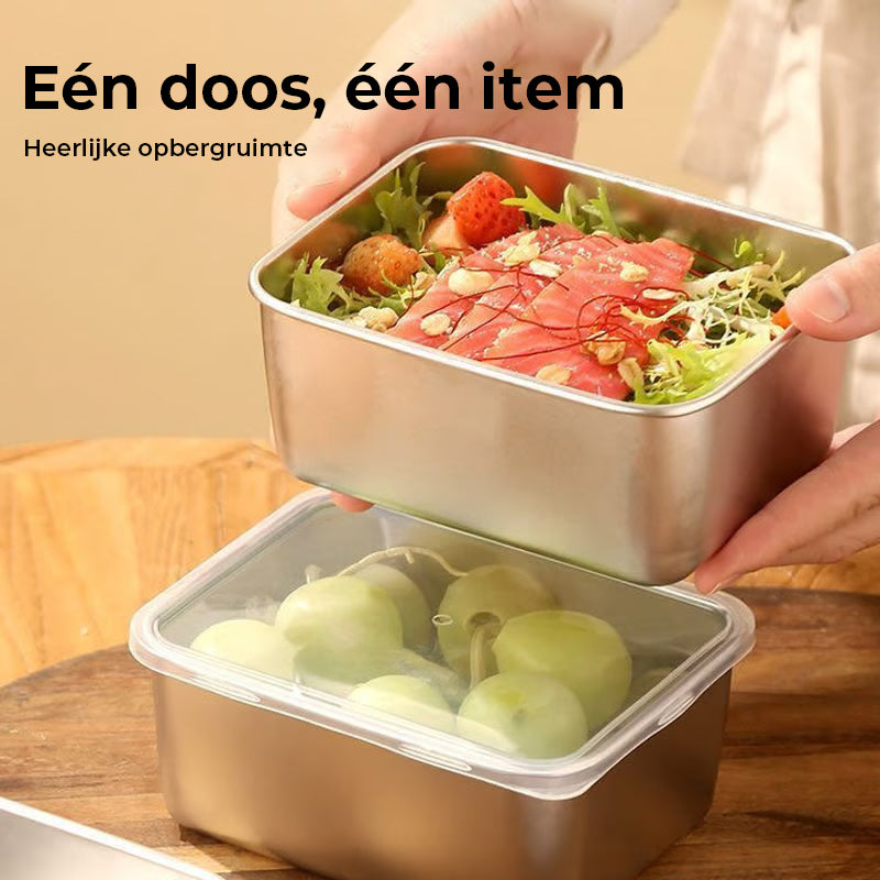 Voedselcontainer van roestvrij staal