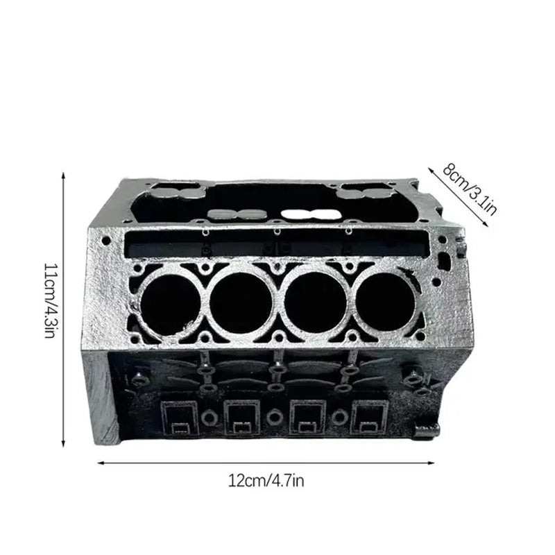 Originele V8-motor | Motorblok Pen- en visitekaartjeshouder