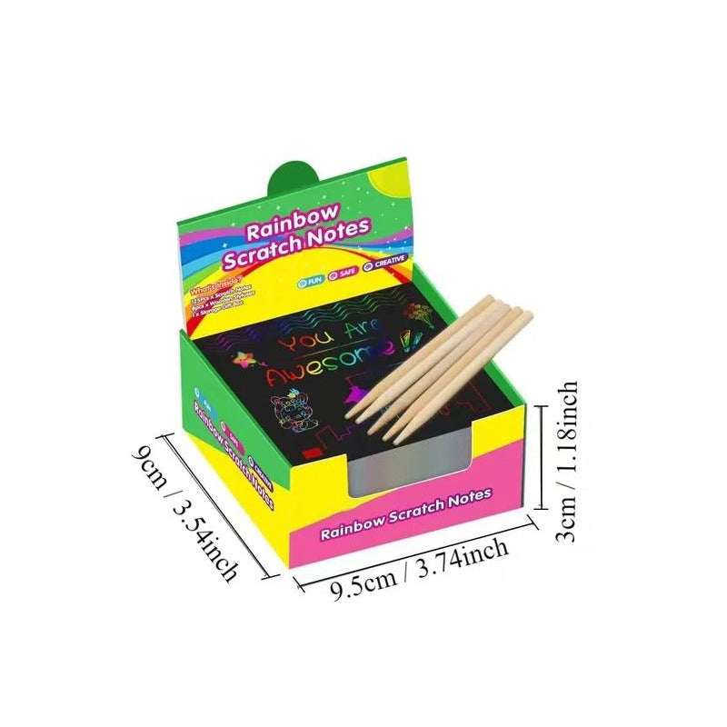 100 stuks/1 set】DIY Rainbow Magic Kraspapier Art Set