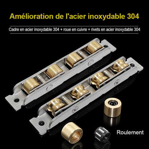 Poulie en Acier Inoxydable et en Cuivre (2 pièces)