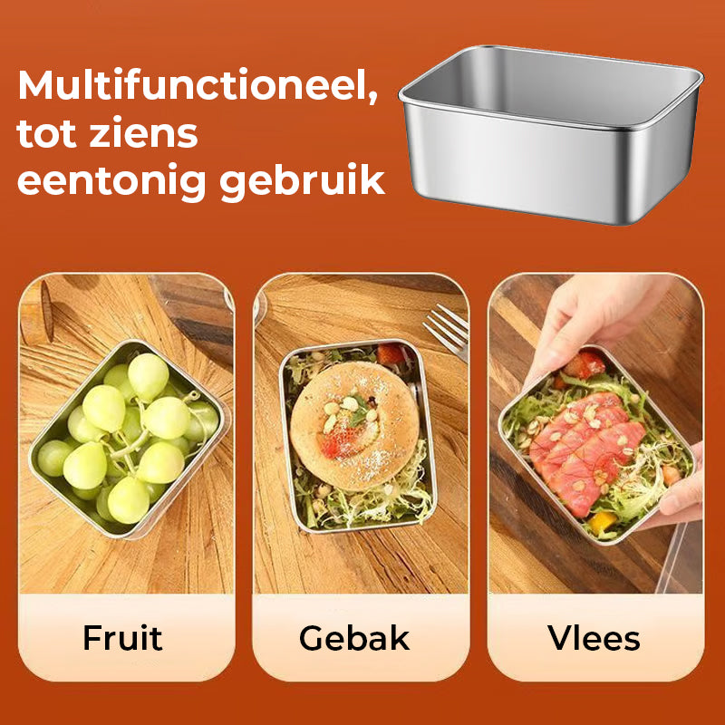Voedselcontainer van roestvrij staal