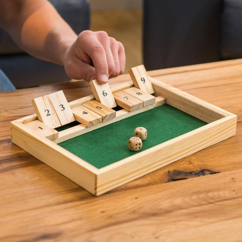 Shut The Box Spel - Leuk Wiskundig Tafelspel voor Volwassenen & Kinderen