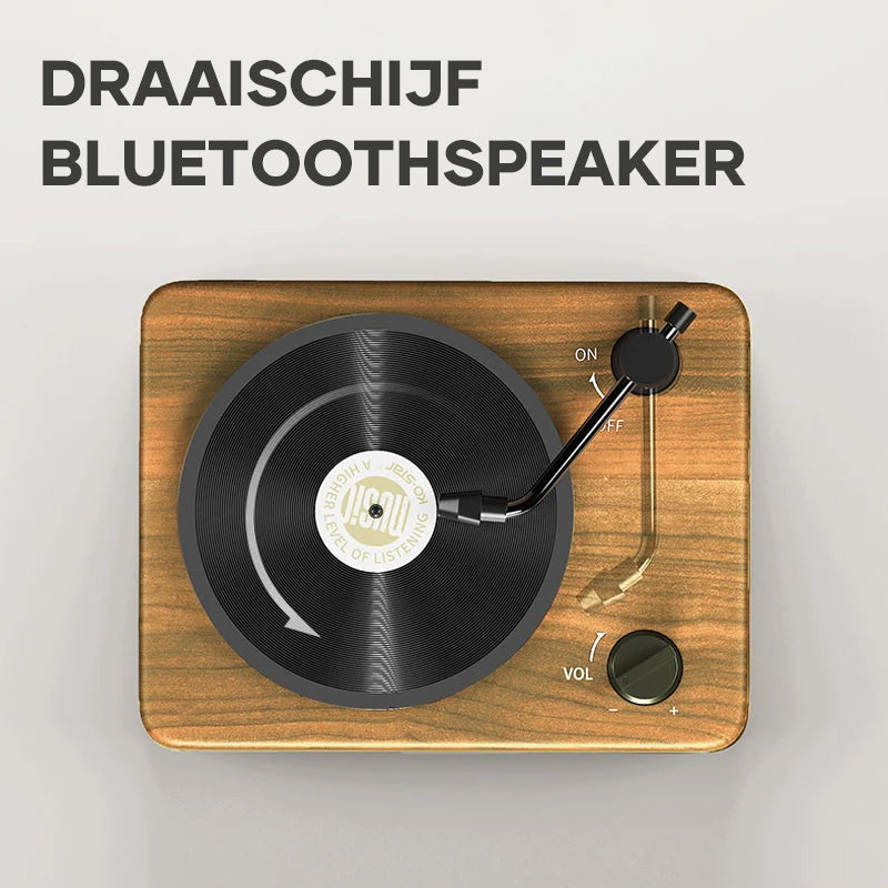 Retro houten bluetooth speaker