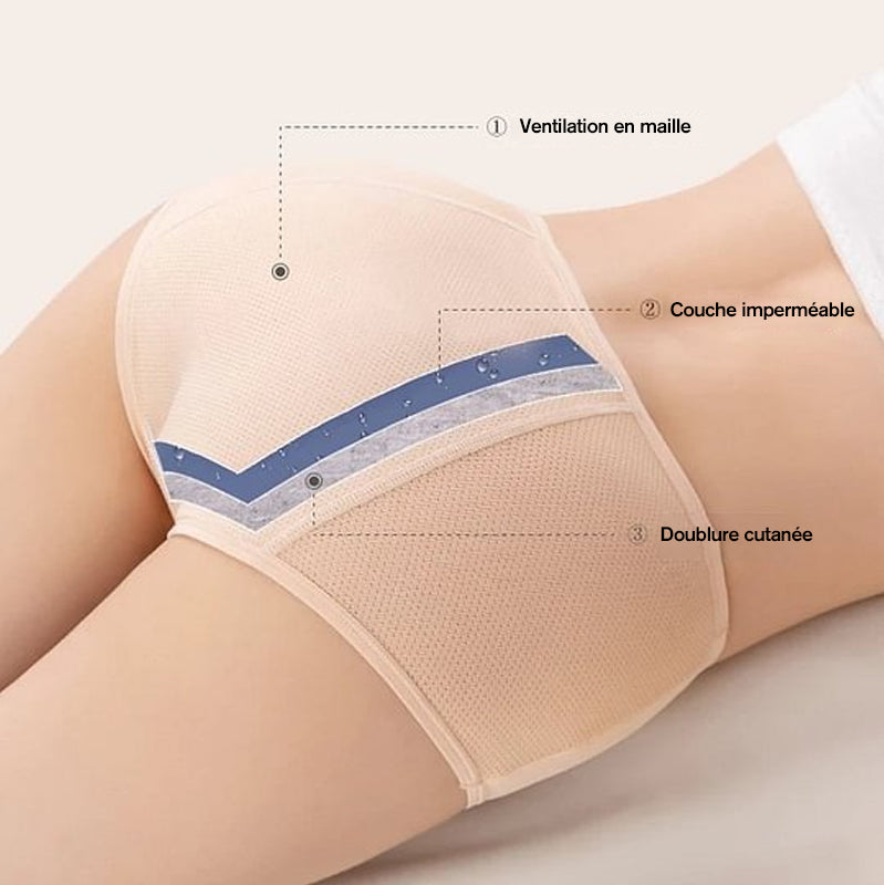 Sous-vêtements physiologiques en coton taille haute