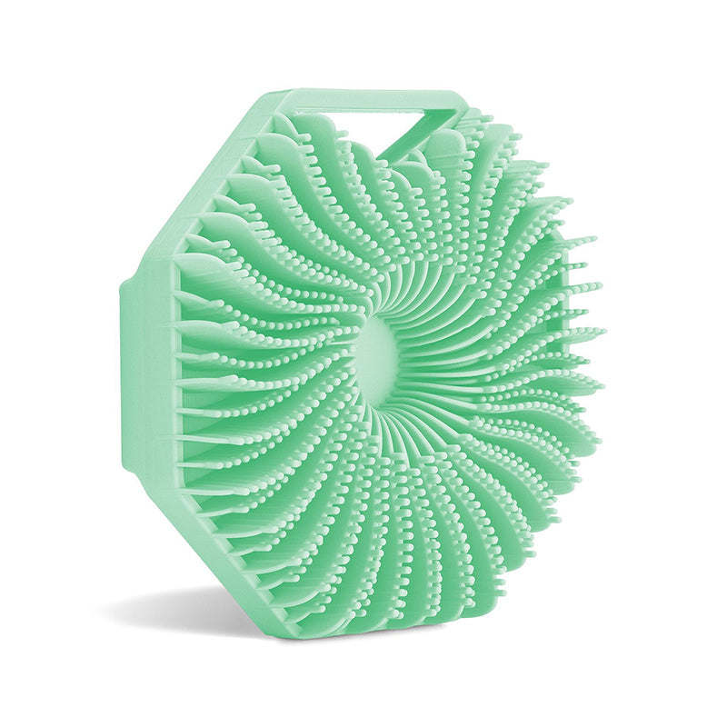 Brosse de massage pour le bain en silicone à long manche