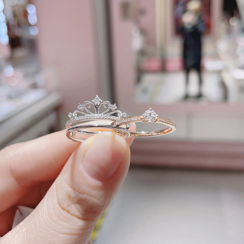 Bague Couronne de Feu d'Artifice de Château (Réglable)