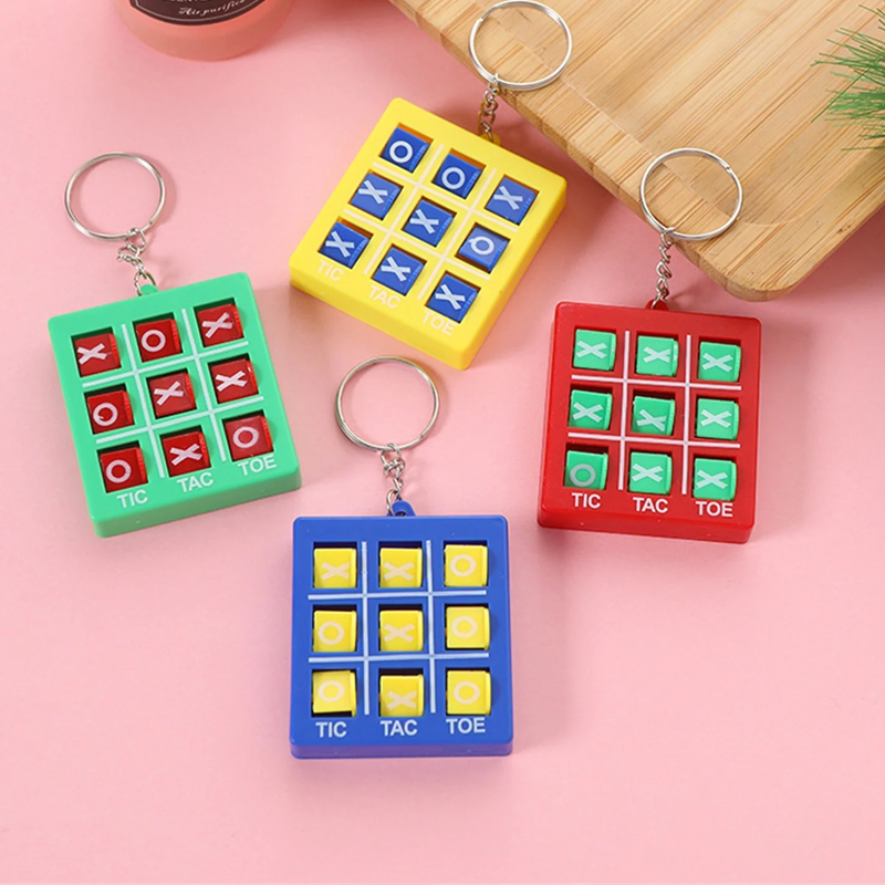 Cadeaux de porte-clés Tic-Tac-Toe pour enfants