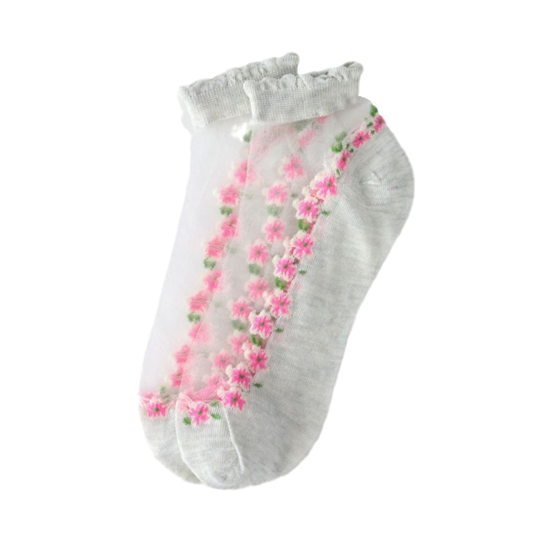 Chaussettes respirantes à motif floral d'été