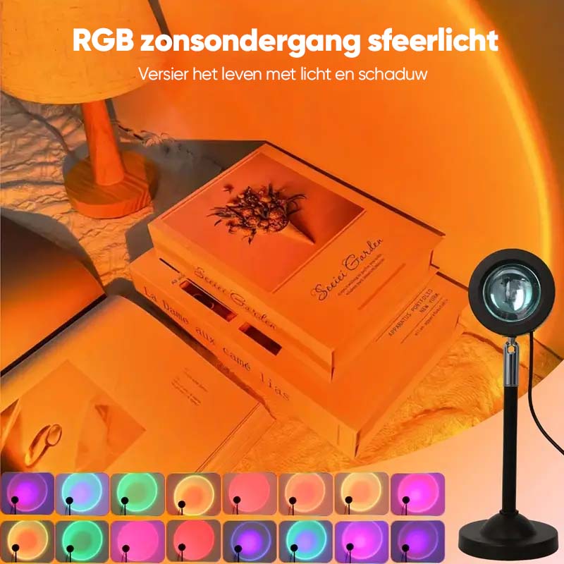 RGB zonsondergang projectielamp