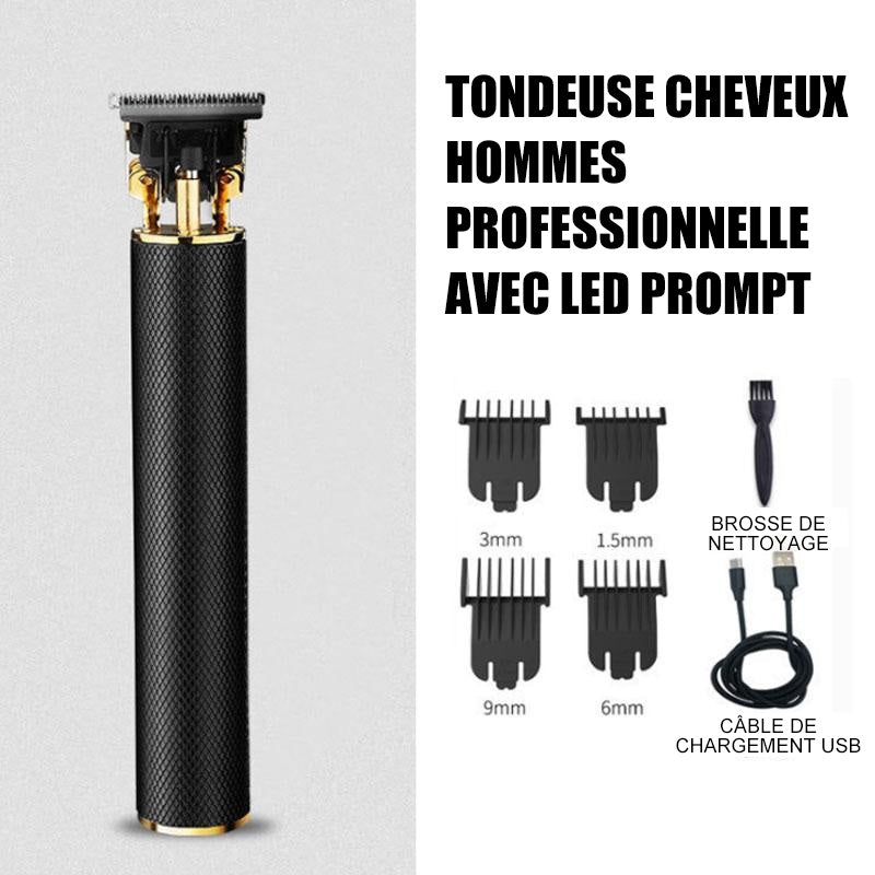 Tondeuse à cheveux pour hommes avec voyant LED