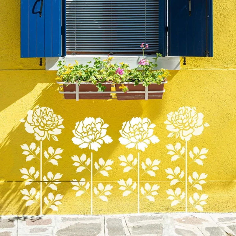 🔥Décoration DIY🌻 - Clôture de jardin Grandes fleurs Pochoirs de dessin