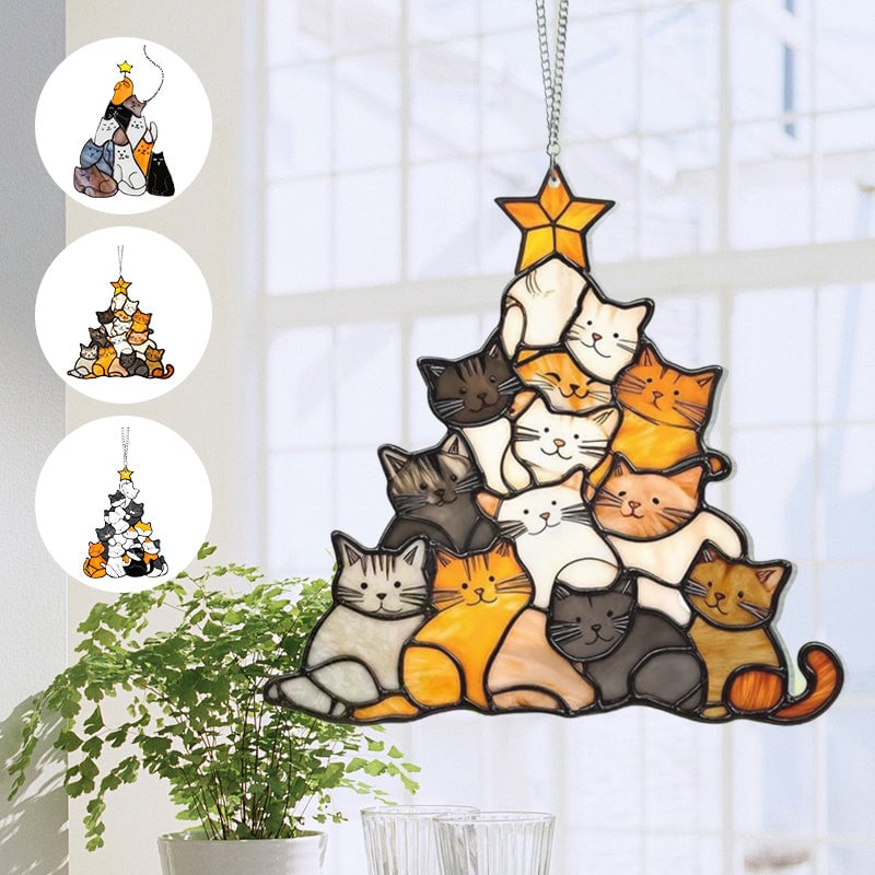 Kerstboomversiering in de vorm van een kat