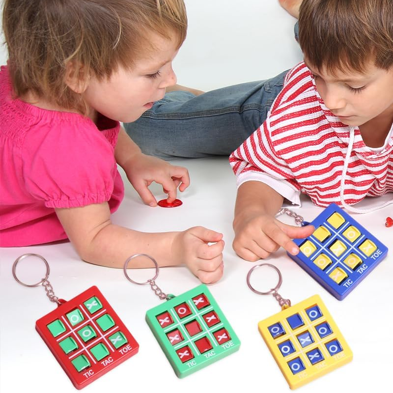 Cadeaux de porte-clés Tic-Tac-Toe pour enfants