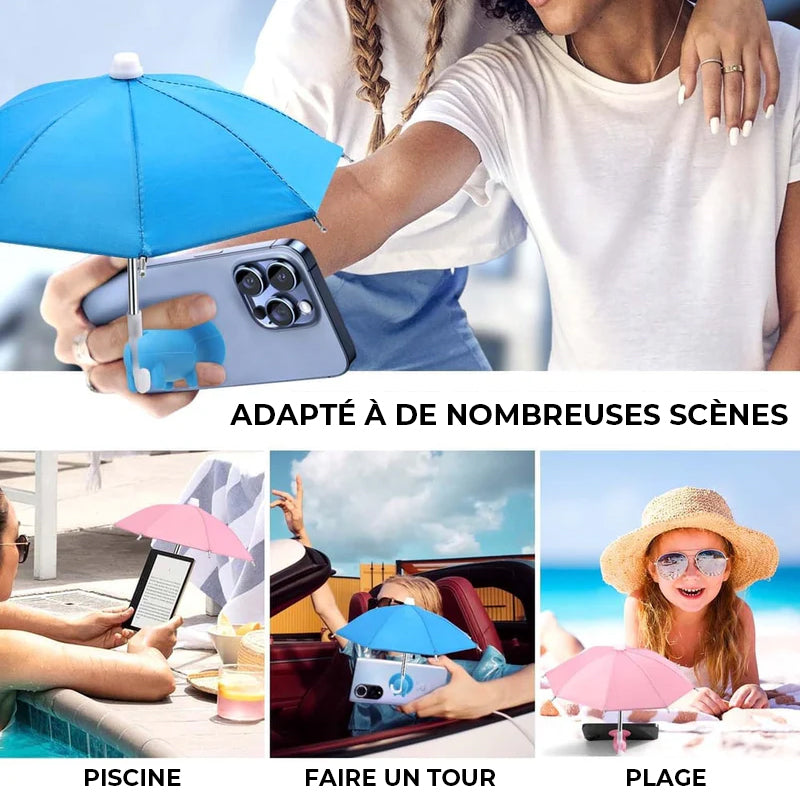 Support à ventouse pour parapluie de téléphone pour le soleil