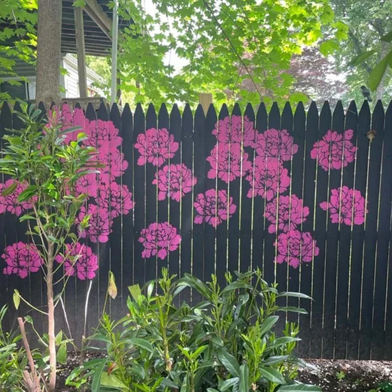 🔥Décoration DIY🌻 - Clôture de jardin Grandes fleurs Pochoirs de dessin