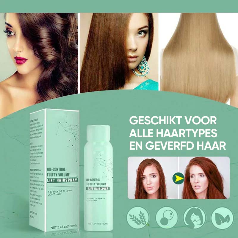 Magische droge haarspray