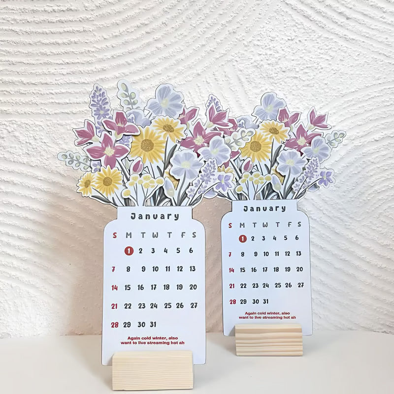 2025 bloeiende bloemen bureaukalender