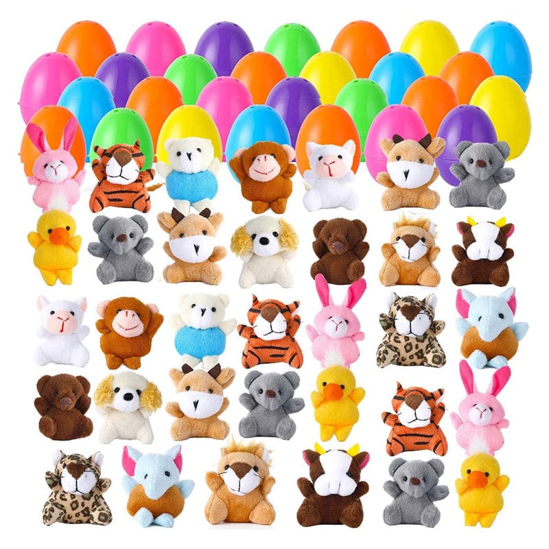 Œufs de Pâques remplis de peluches (28 pièces/1 ensemble)