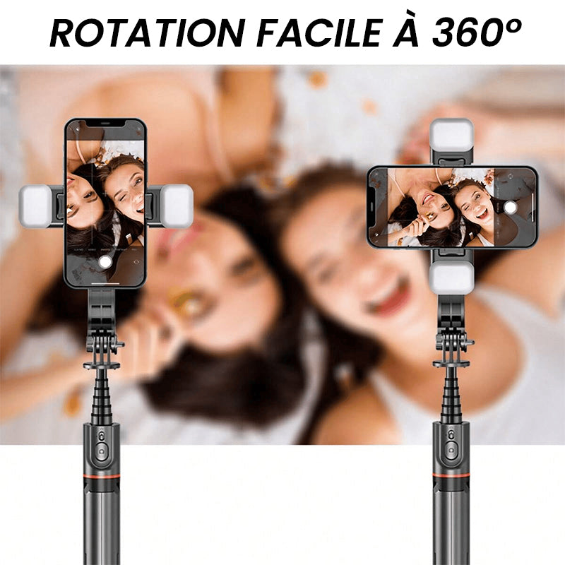 Trépied pliable pour perche à selfie