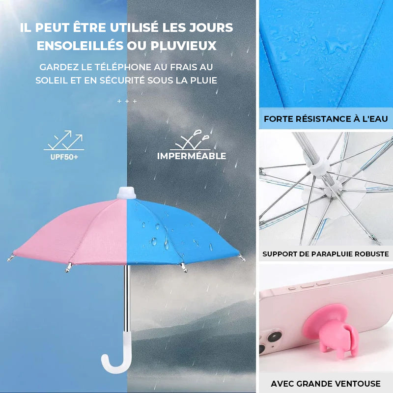 Support à ventouse pour parapluie de téléphone pour le soleil