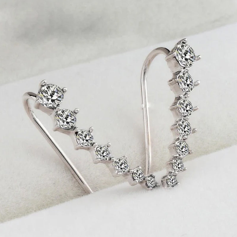 Boucles d'oreilles à tige en diamant sept étoiles