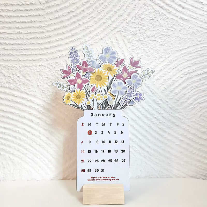 2025 bloeiende bloemen bureaukalender