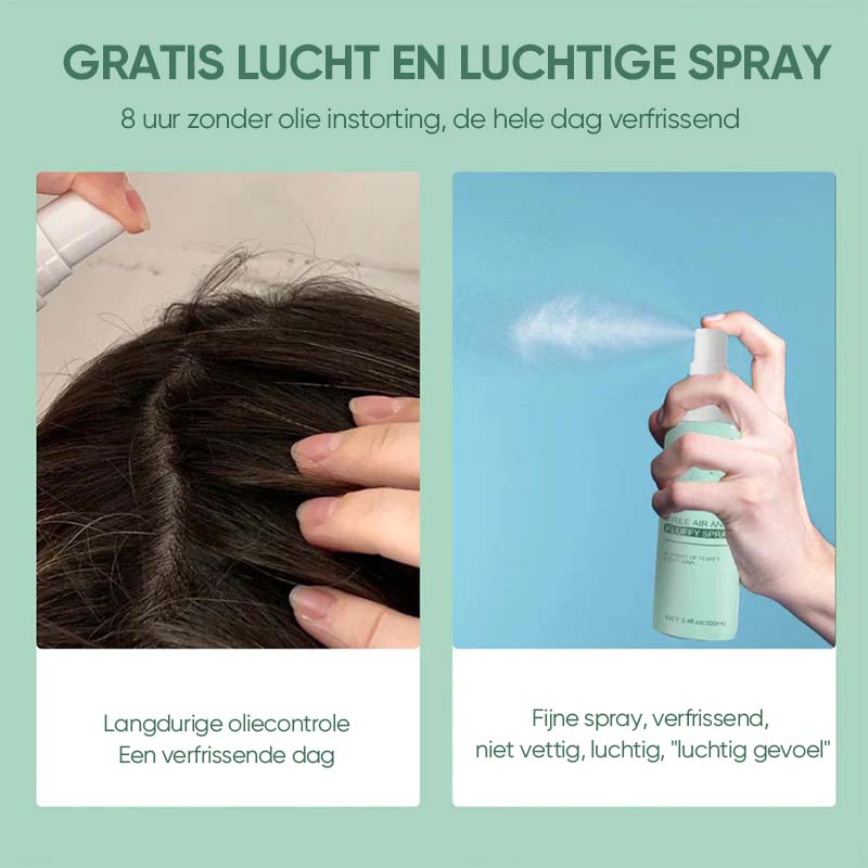 Magische droge haarspray