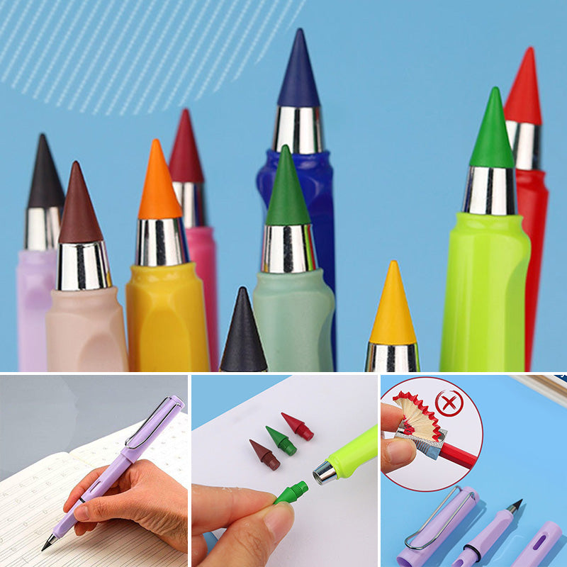 12 crayons de couleur sans taille