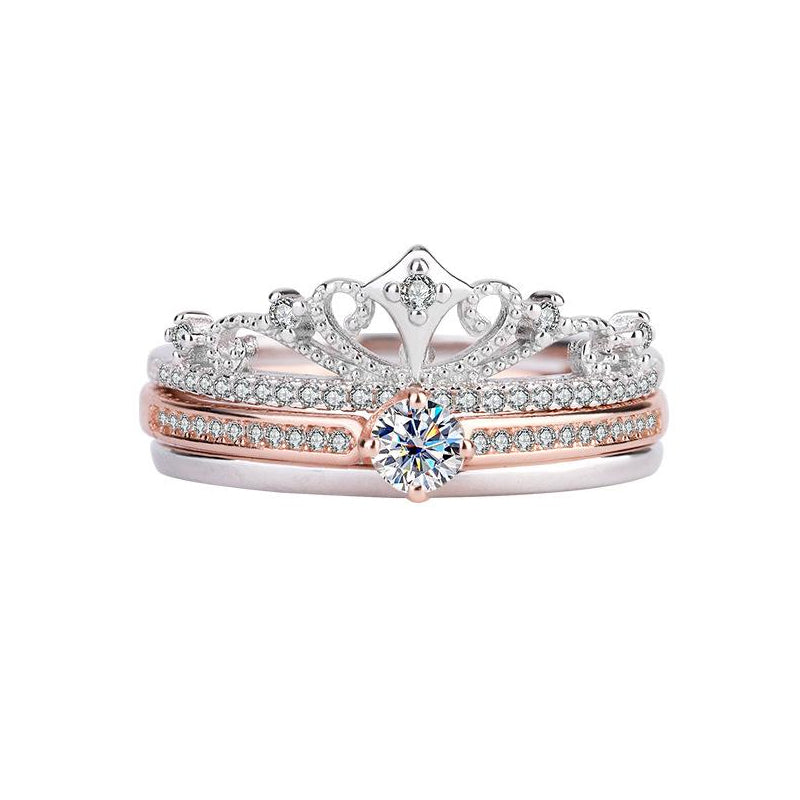 Bague Couronne de Feu d'Artifice de Château (Réglable)