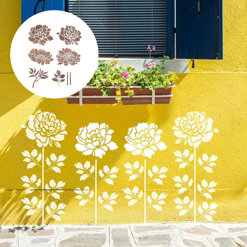 🔥Décoration DIY🌻 - Clôture de jardin Grandes fleurs Pochoirs de dessin