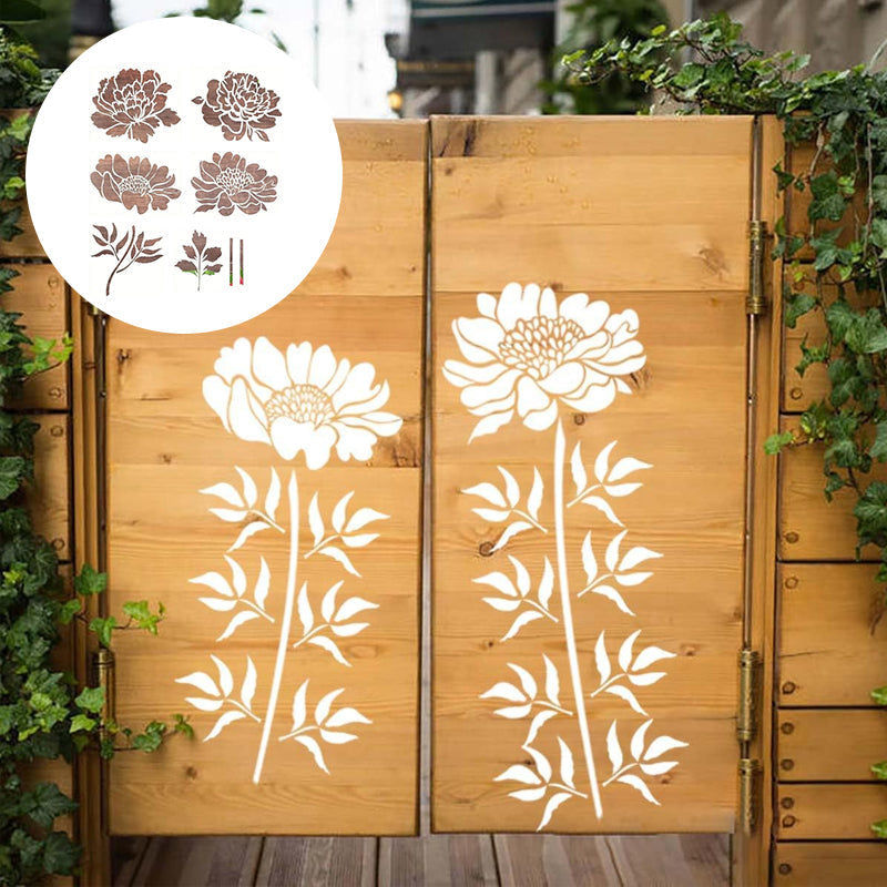 🔥Décoration DIY🌻 - Clôture de jardin Grandes fleurs Pochoirs de dessin