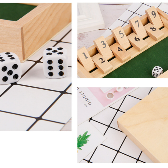 Shut The Box Spel - Leuk Wiskundig Tafelspel voor Volwassenen & Kinderen