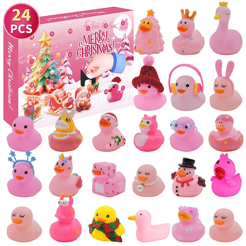 Calendrier de l'Avent 24 canards en caoutchouc de Noël