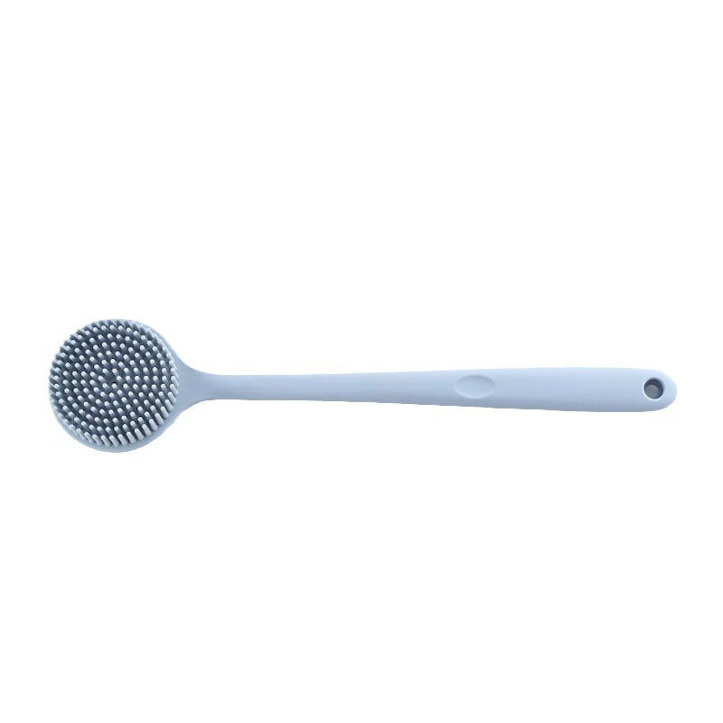 Brosse de massage pour le bain en silicone à long manche