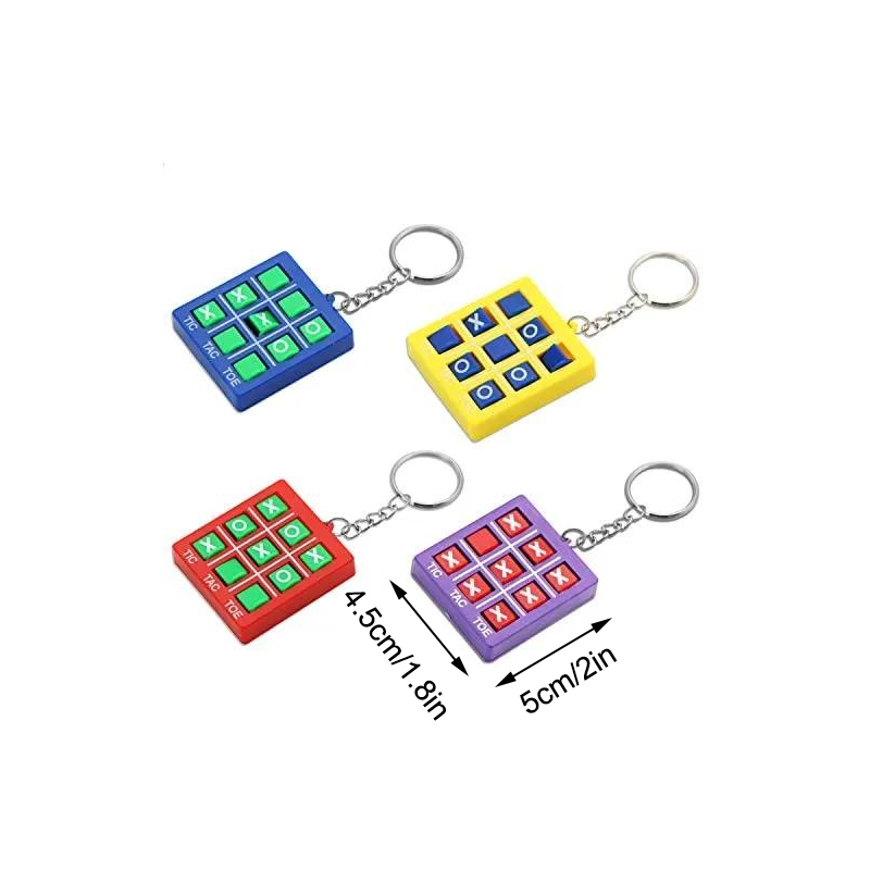 Cadeaux de porte-clés Tic-Tac-Toe pour enfants