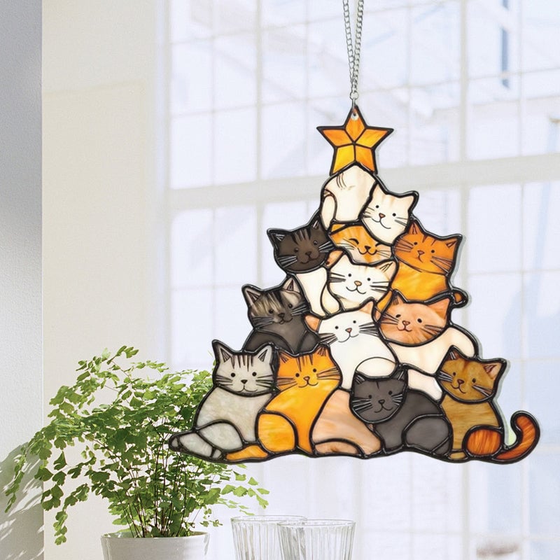 Kerstboomversiering in de vorm van een kat