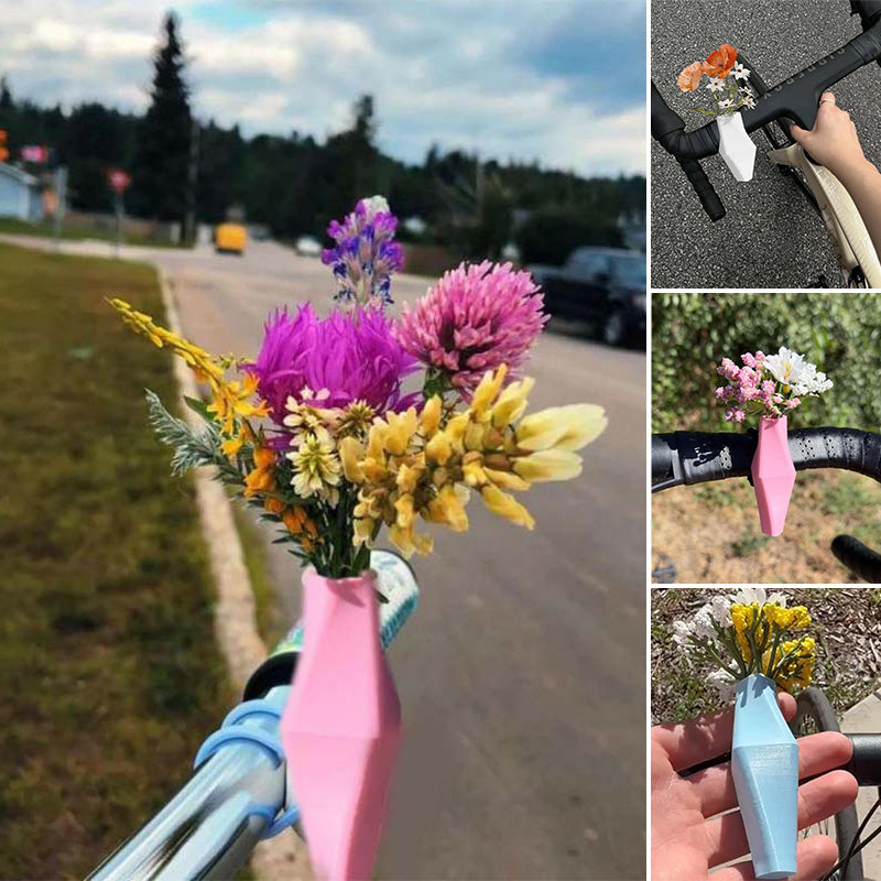 Vase à fleurs pour guidon de vélo