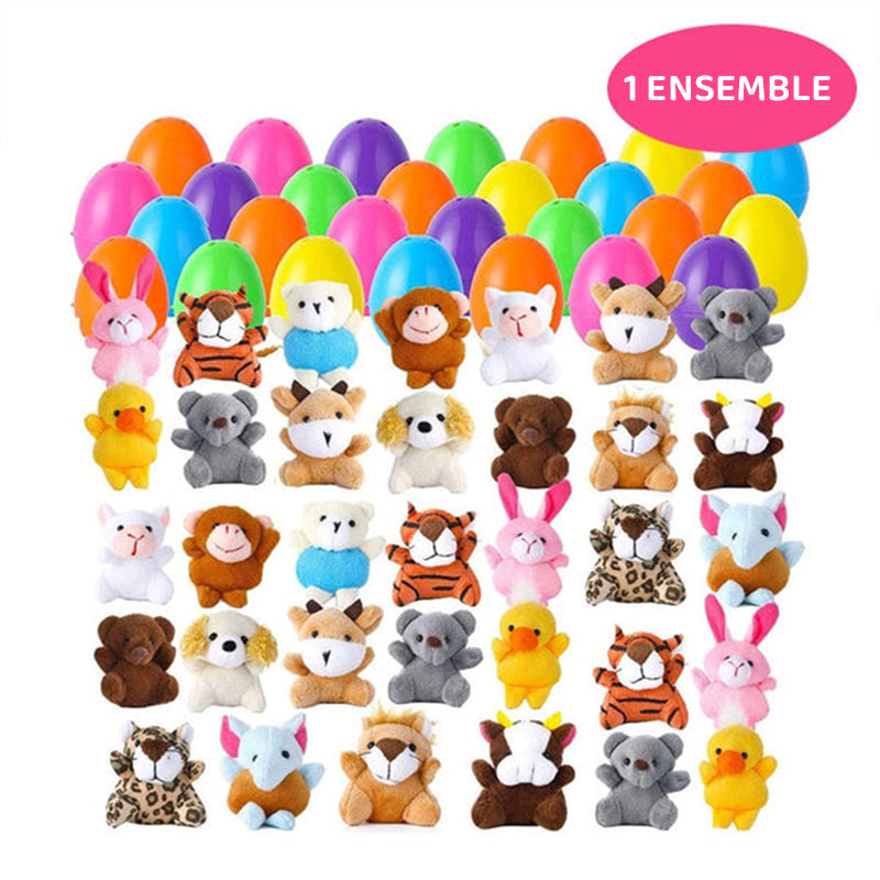 Œufs de Pâques remplis de peluches (28 pièces/1 ensemble)