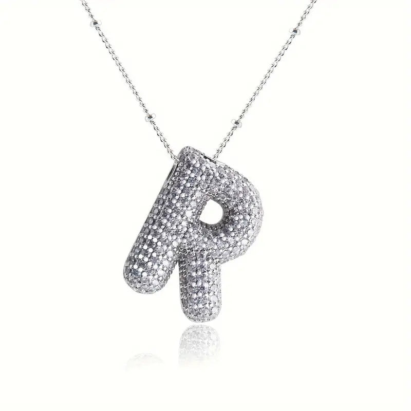 Collier Pendentif en Diamant avec Alphabet