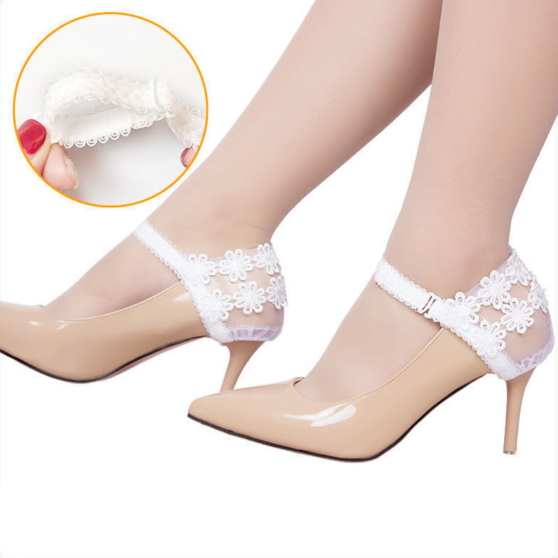 Brides de chaussures à talons hauts en dentelle (3 paires)