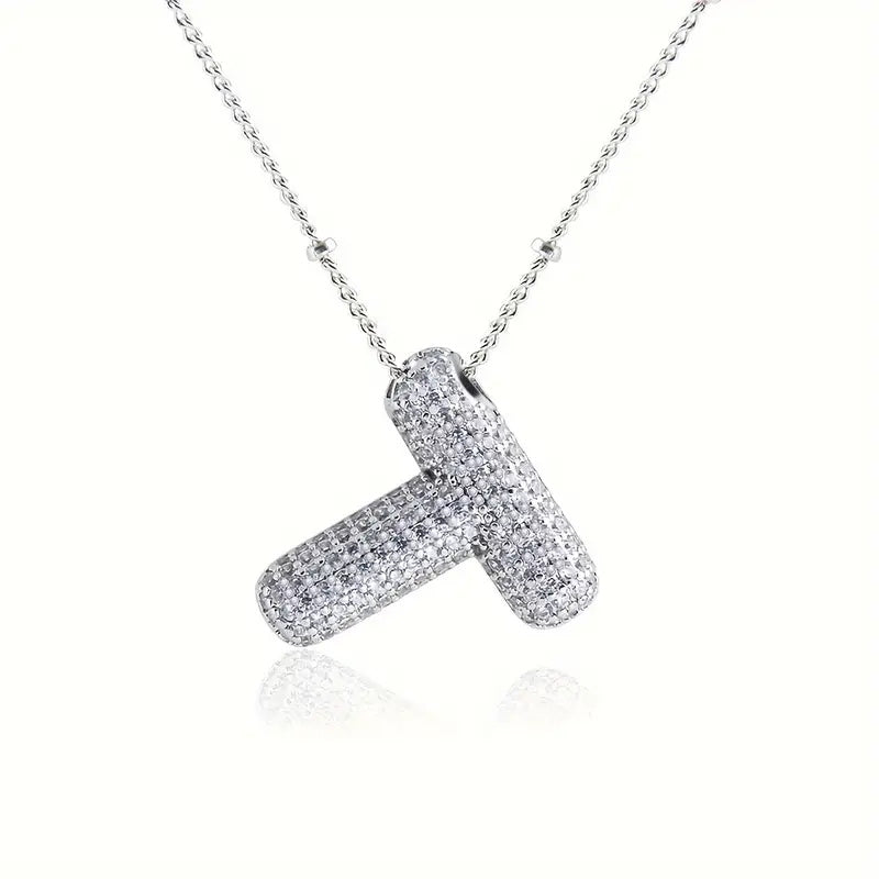 Collier Pendentif en Diamant avec Alphabet