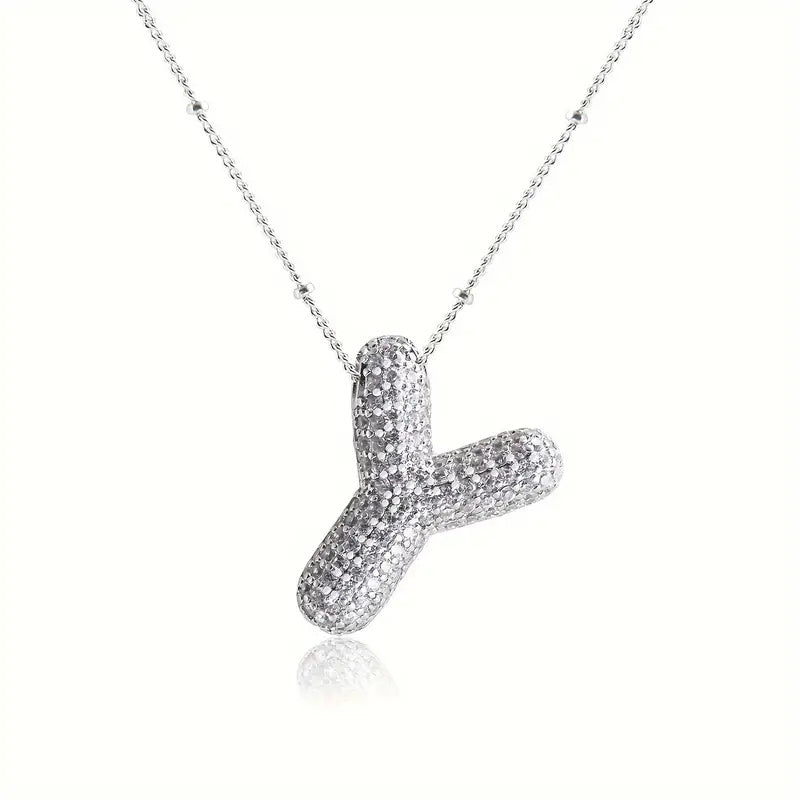 Collier Pendentif en Diamant avec Alphabet