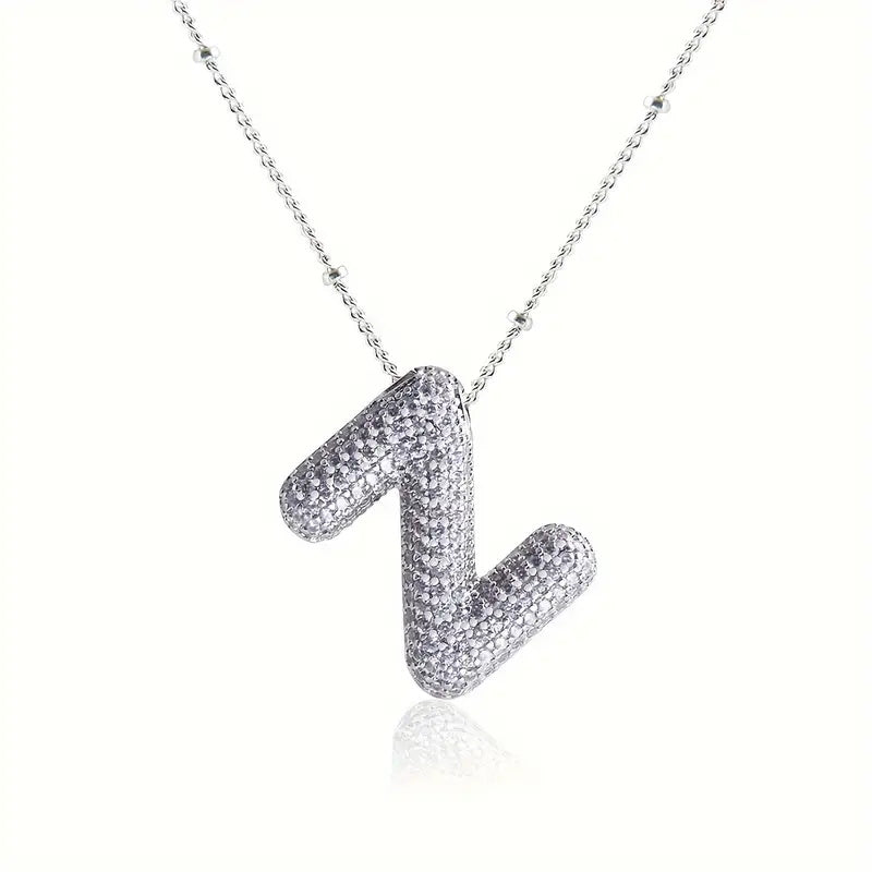 Collier Pendentif en Diamant avec Alphabet