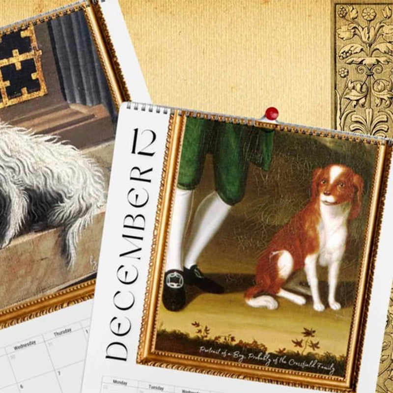 Calendrier mensuel 2024 Peinture Renaissance Chiens laids