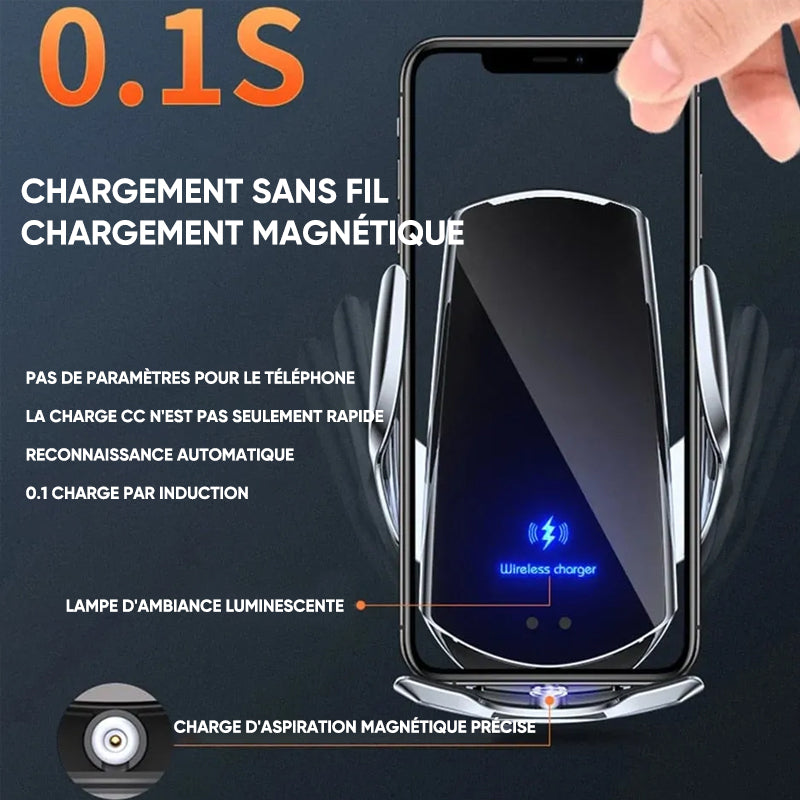 Support pour  portable avec chargeur sans fil pour voiture