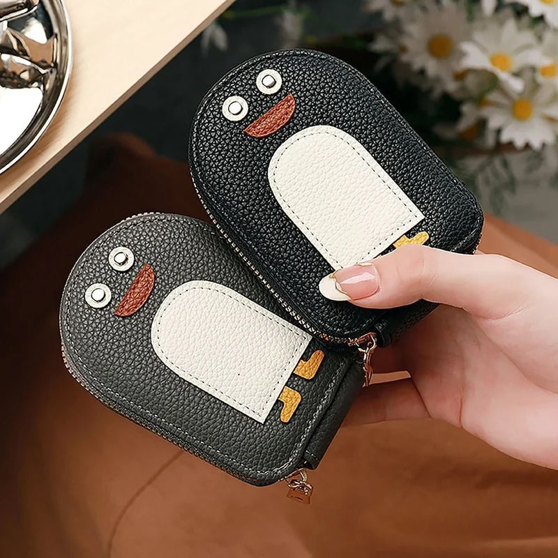 Leuke pinguïns PU-creditcard portemonnee